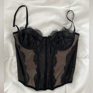 Urban Outfitters Out From Under Modern Love Corset In Black